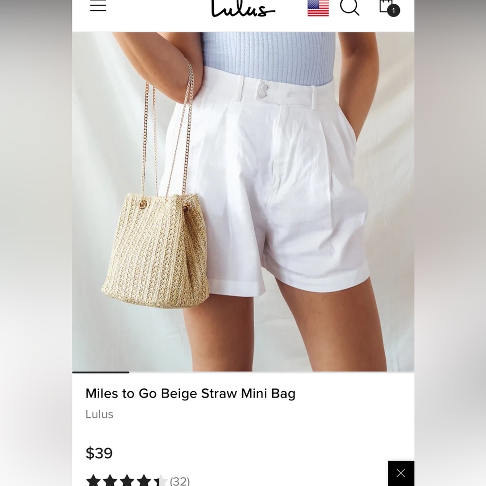 Miles to Go Beige Straw Mini Bag